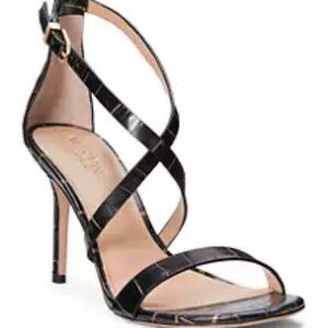 Ralph Lauren black heeled sandals VGEC size 8B